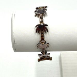 Best Silver Tone Palm Tree Charm Toggle Bracelet
